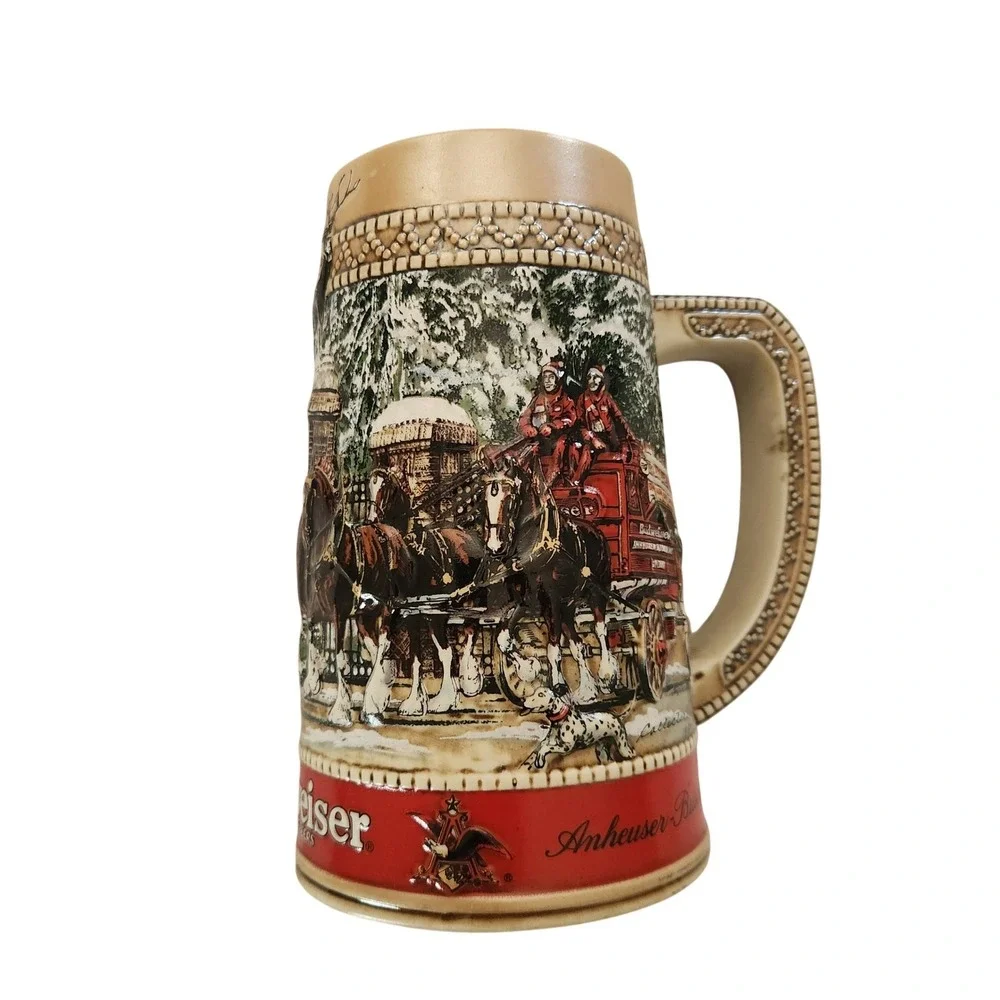 Budweiser‎ 1987 Stein C Series Clydesdale Grant's Farm Limited Edition Stein Vtg